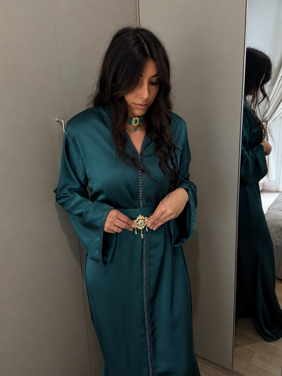 Silk mermaid caftan