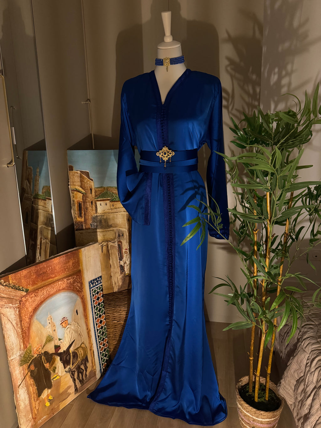 Caftan sirène drap de soie