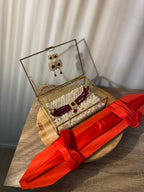 Caftan jewelry set - belt + earrings + choker necklace -