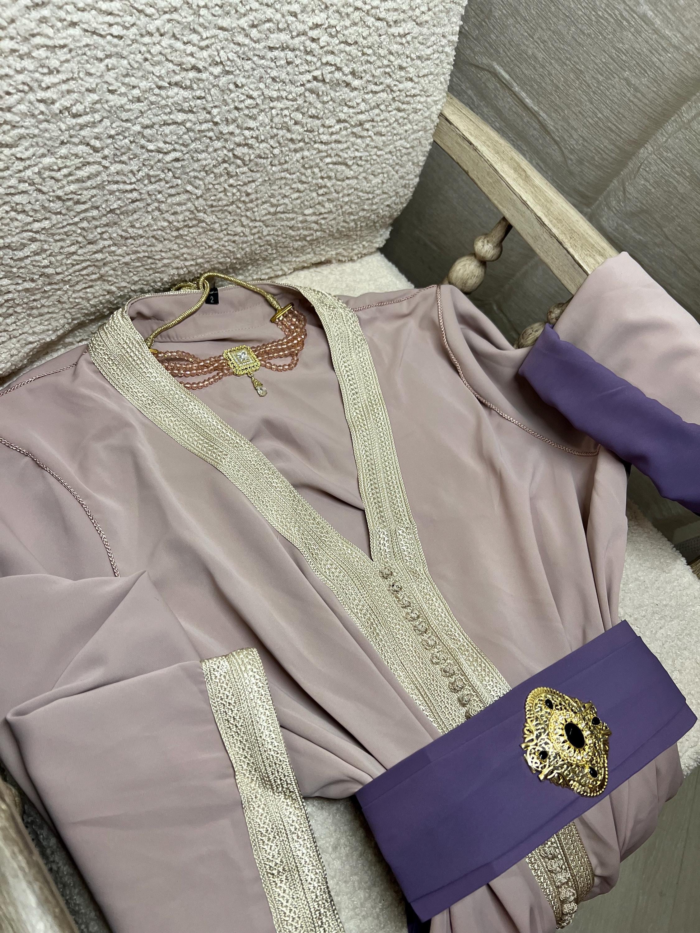 caftan bicolore manches doublés