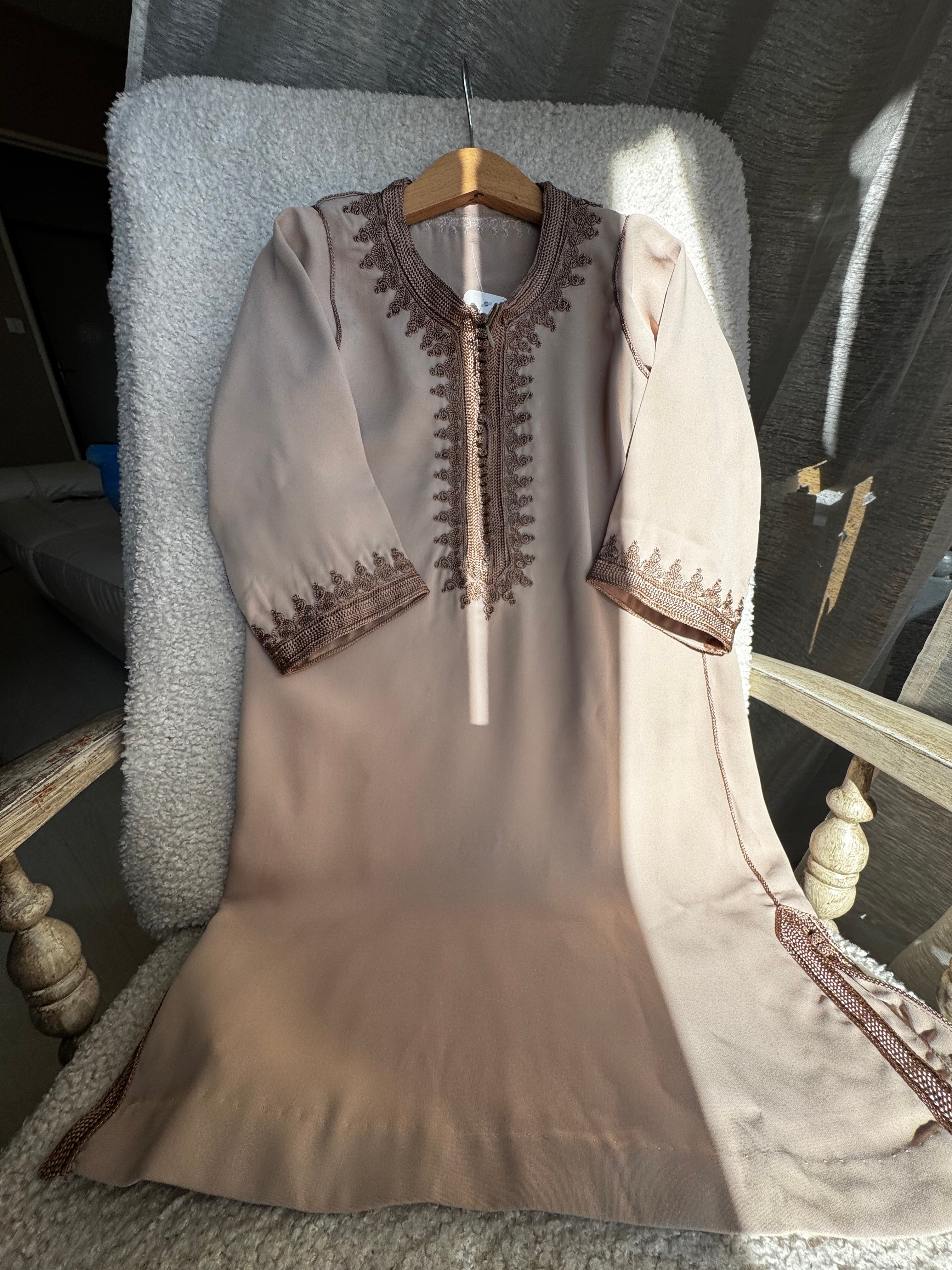 Caftan enfant en crêpe de soie - gamme prestige