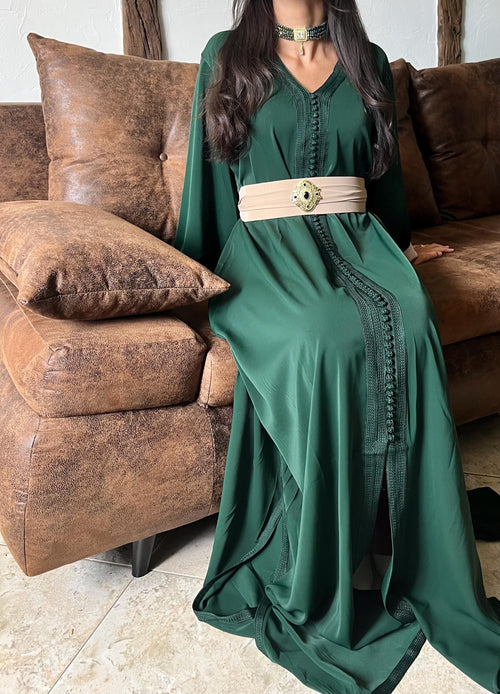 caftan bicolore manches doublés