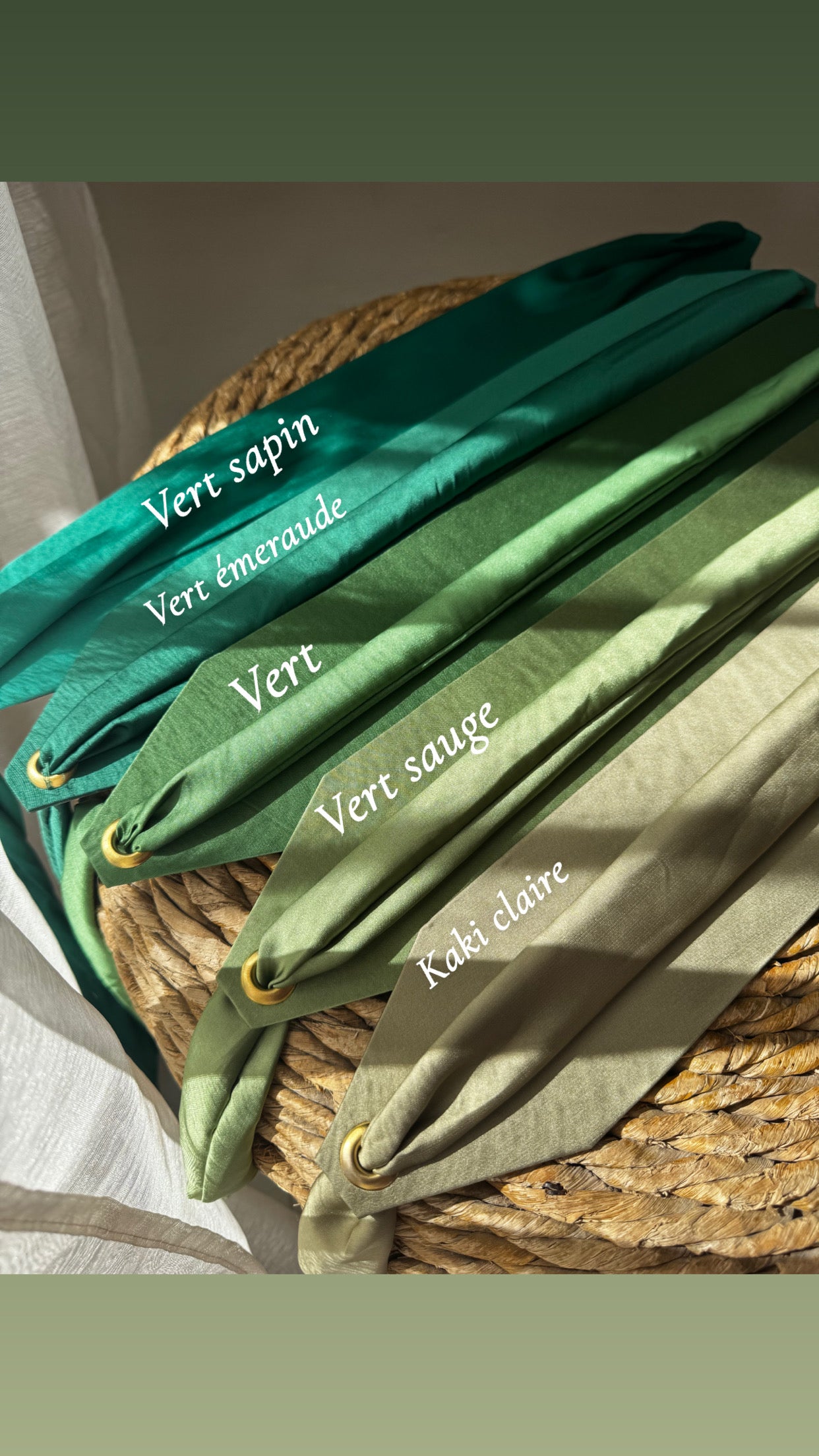 Ceinture en tissu satinée pour caftan tekchita