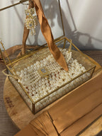 Caftan jewelry set - belt + earrings + choker necklace -