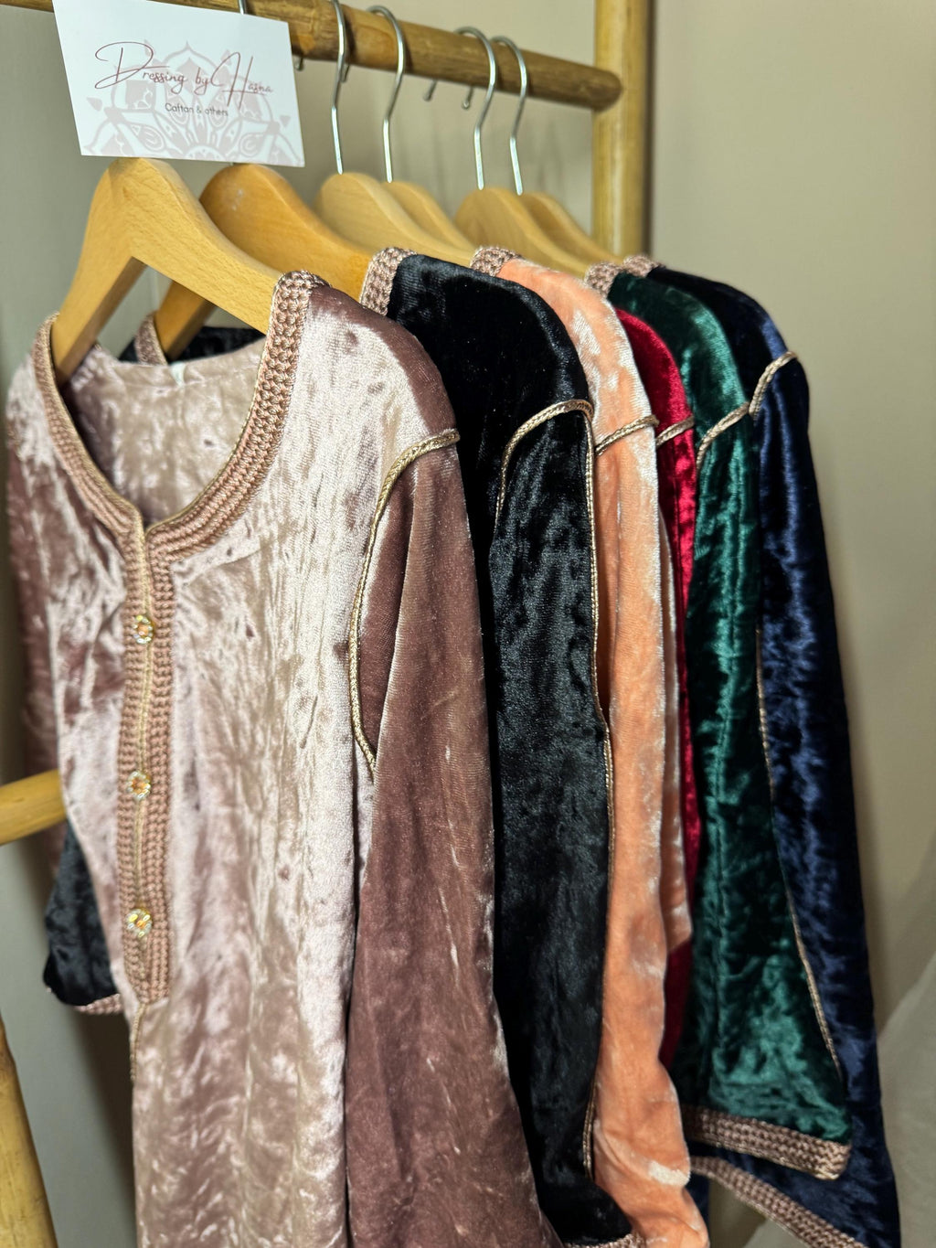 Caftan velours petite fille