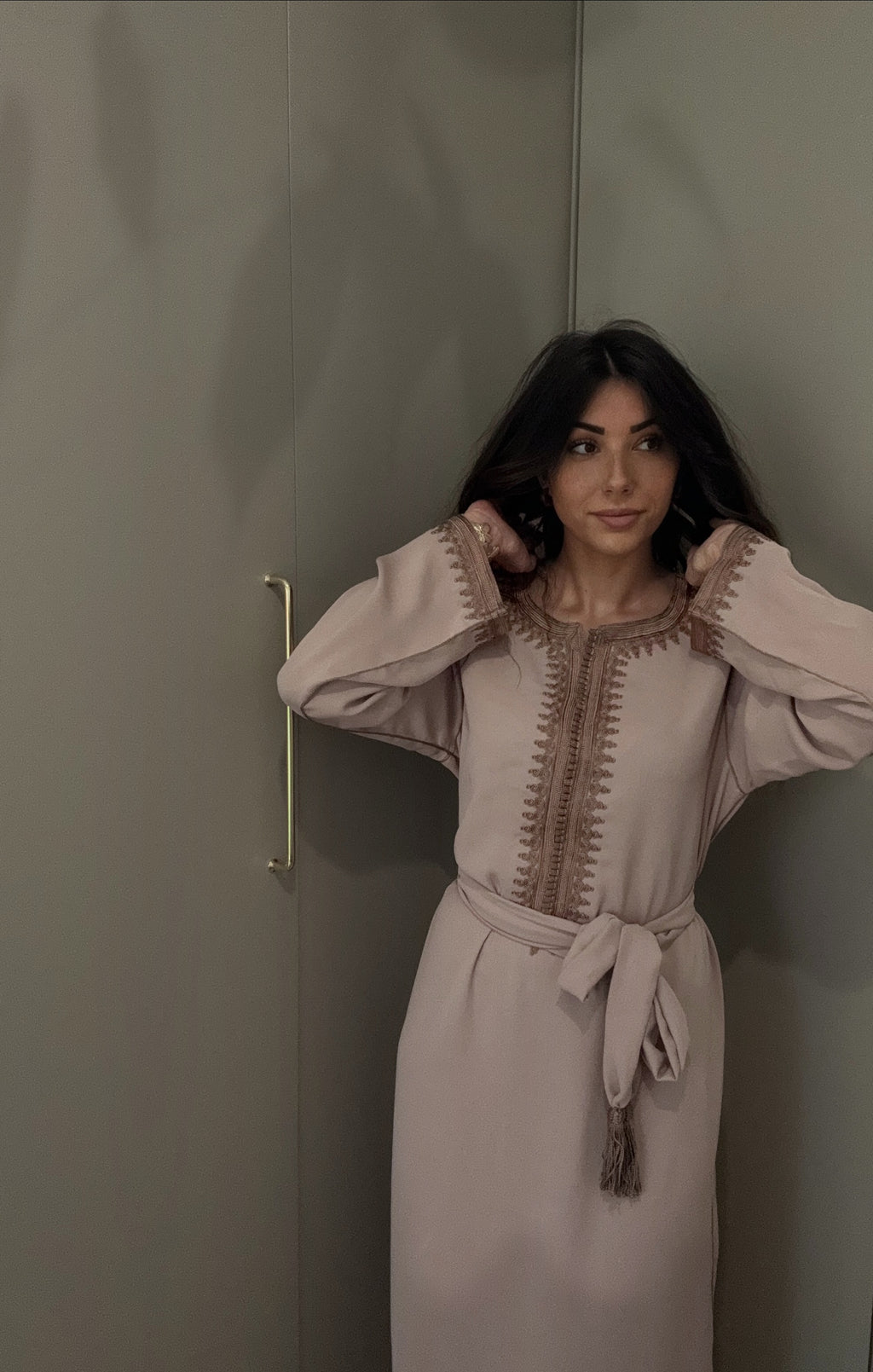 Caftan en crêpe de soie - gamme prestige