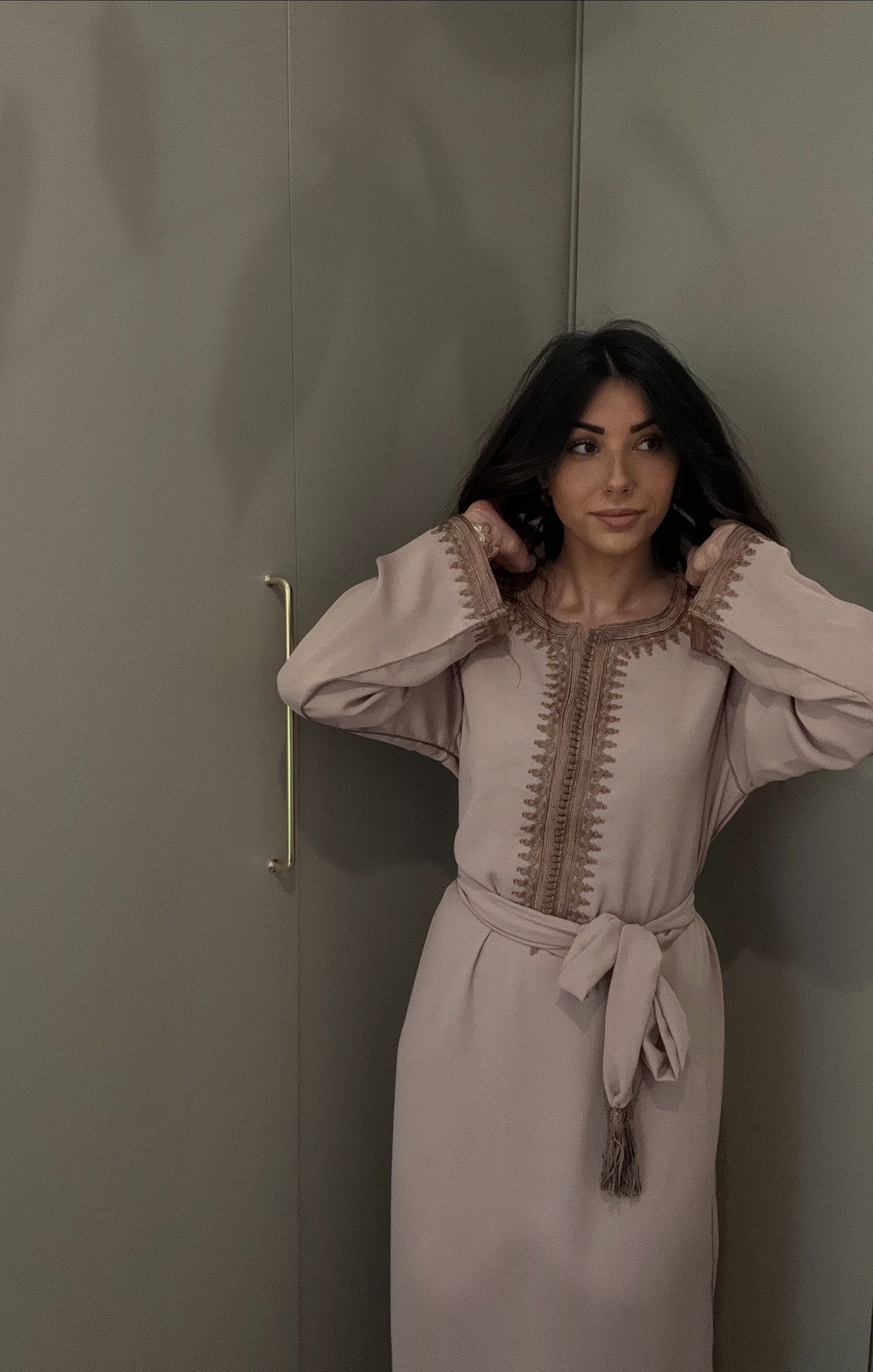 Caftan en crêpe de soie - gamme prestige