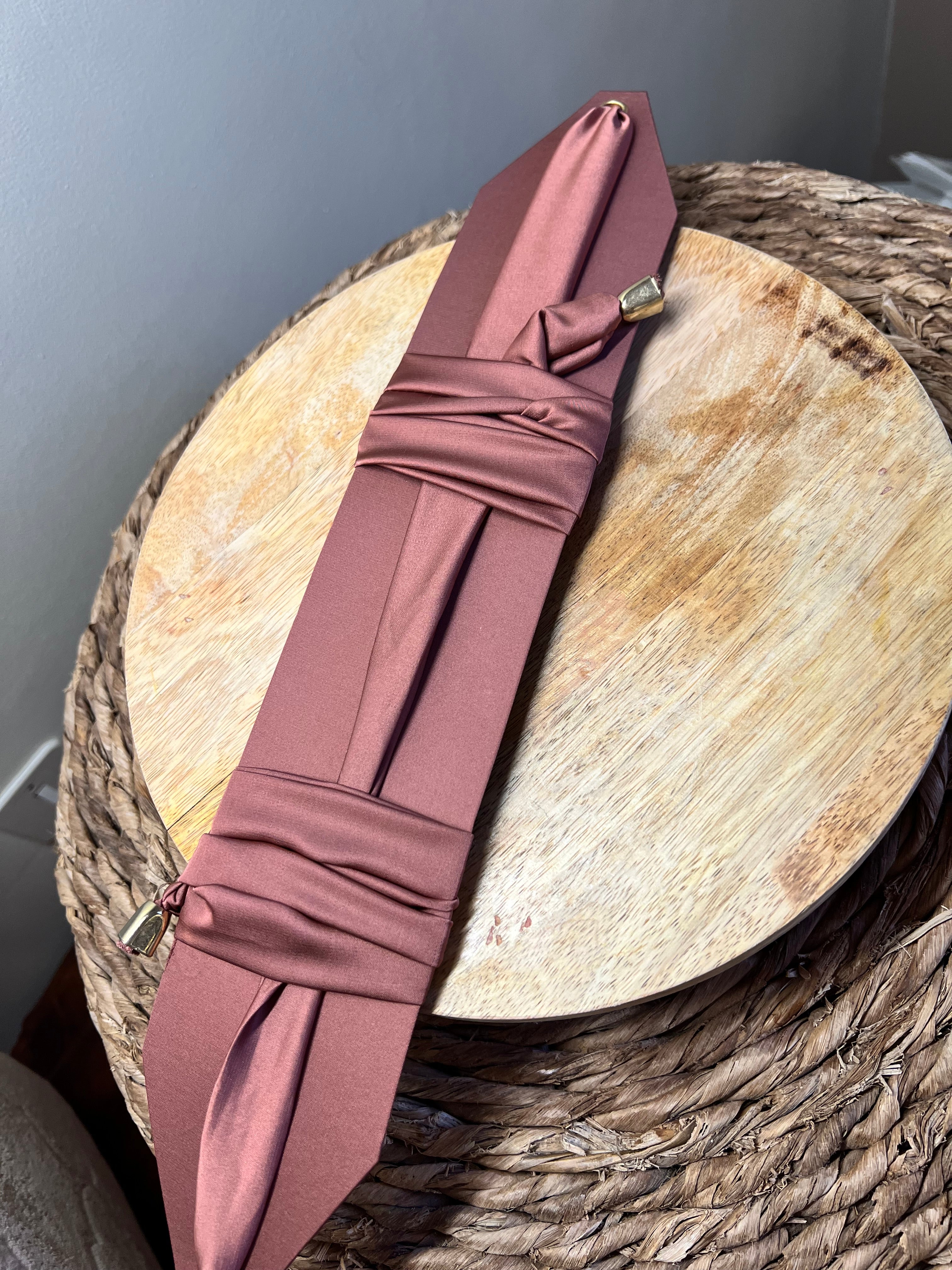 Ceinture en tissu satinée pour caftan tekchita