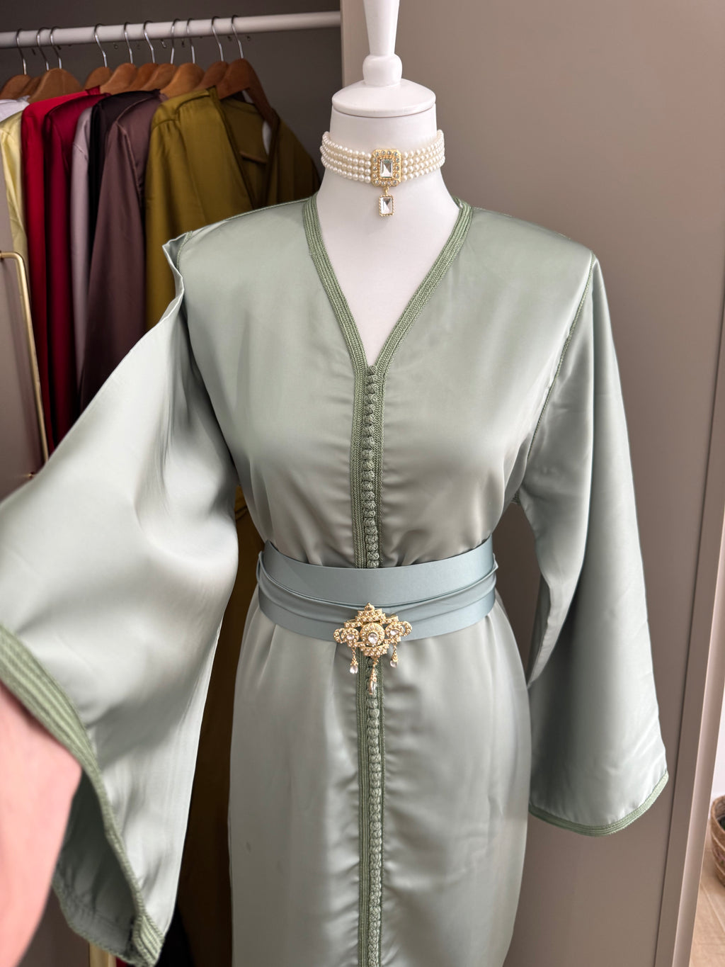 Caftan sirène drap de soie