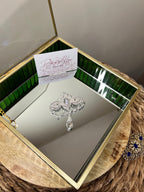 Gold-plated steel brooch