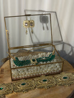 Caftan jewelry set - belt + earrings + choker necklace -