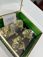 Gold-plated steel brooch