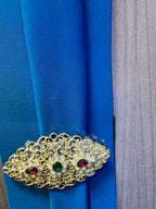 Two-tone caftan with defective belt