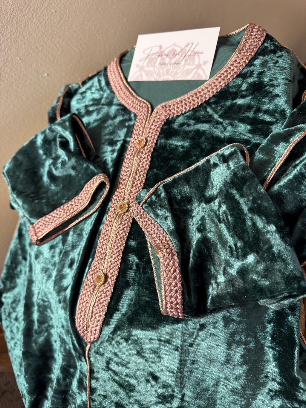 Caftan velours petite fille