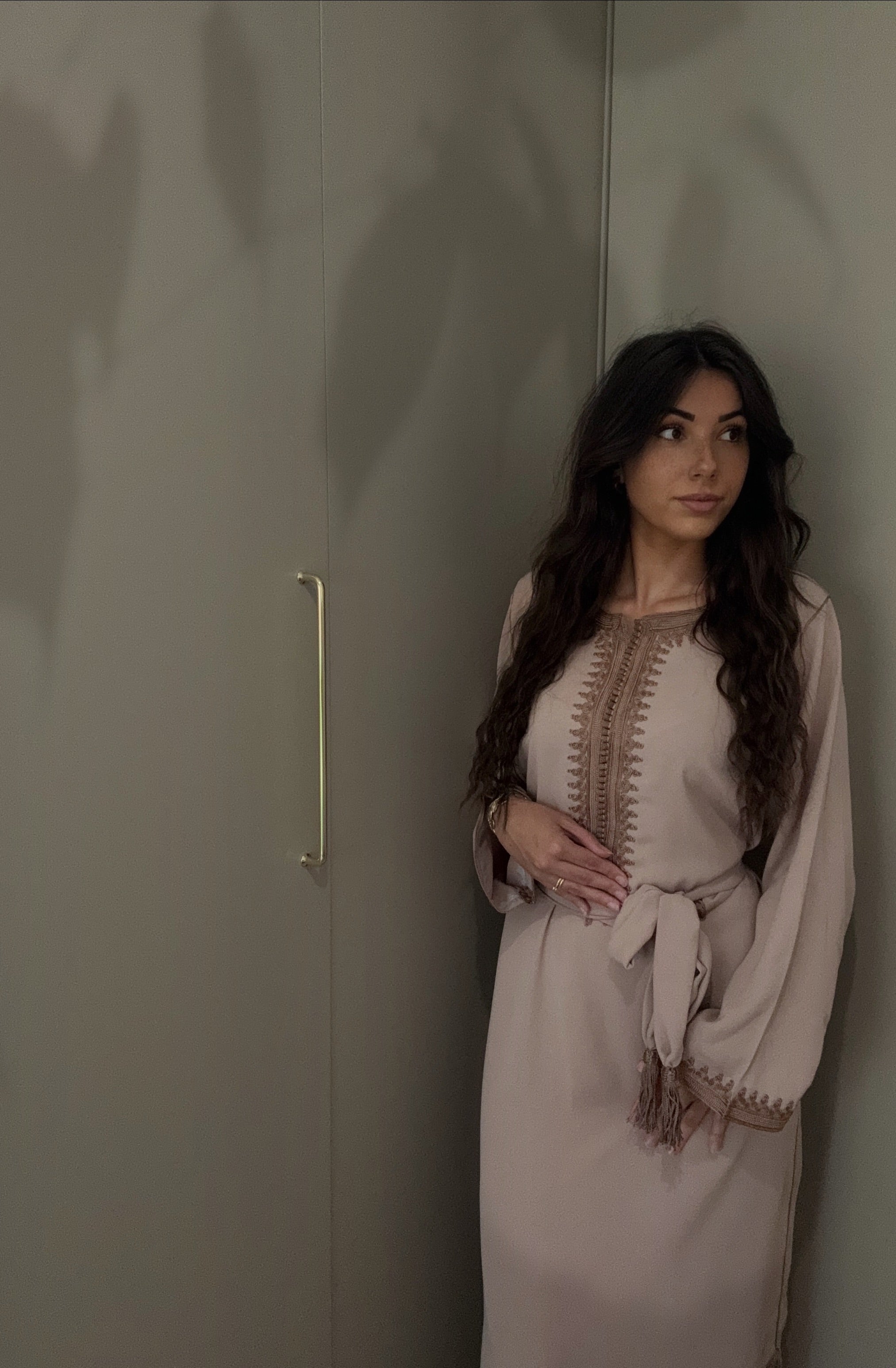 Caftan en crêpe de soie - gamme prestige