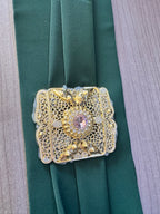Two-tone caftan with defective belt