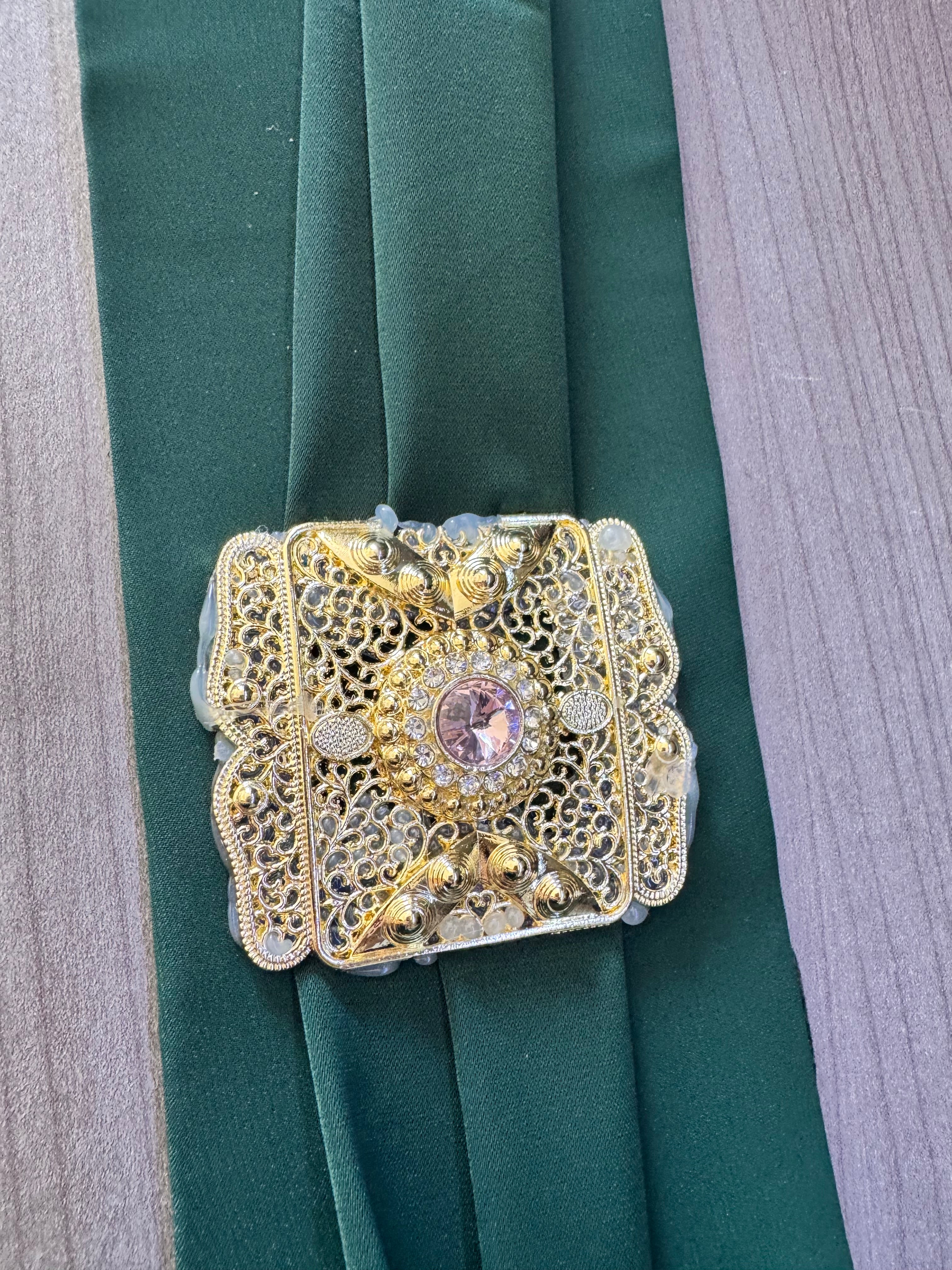 Caftan bicolore ceinture Défectueuse