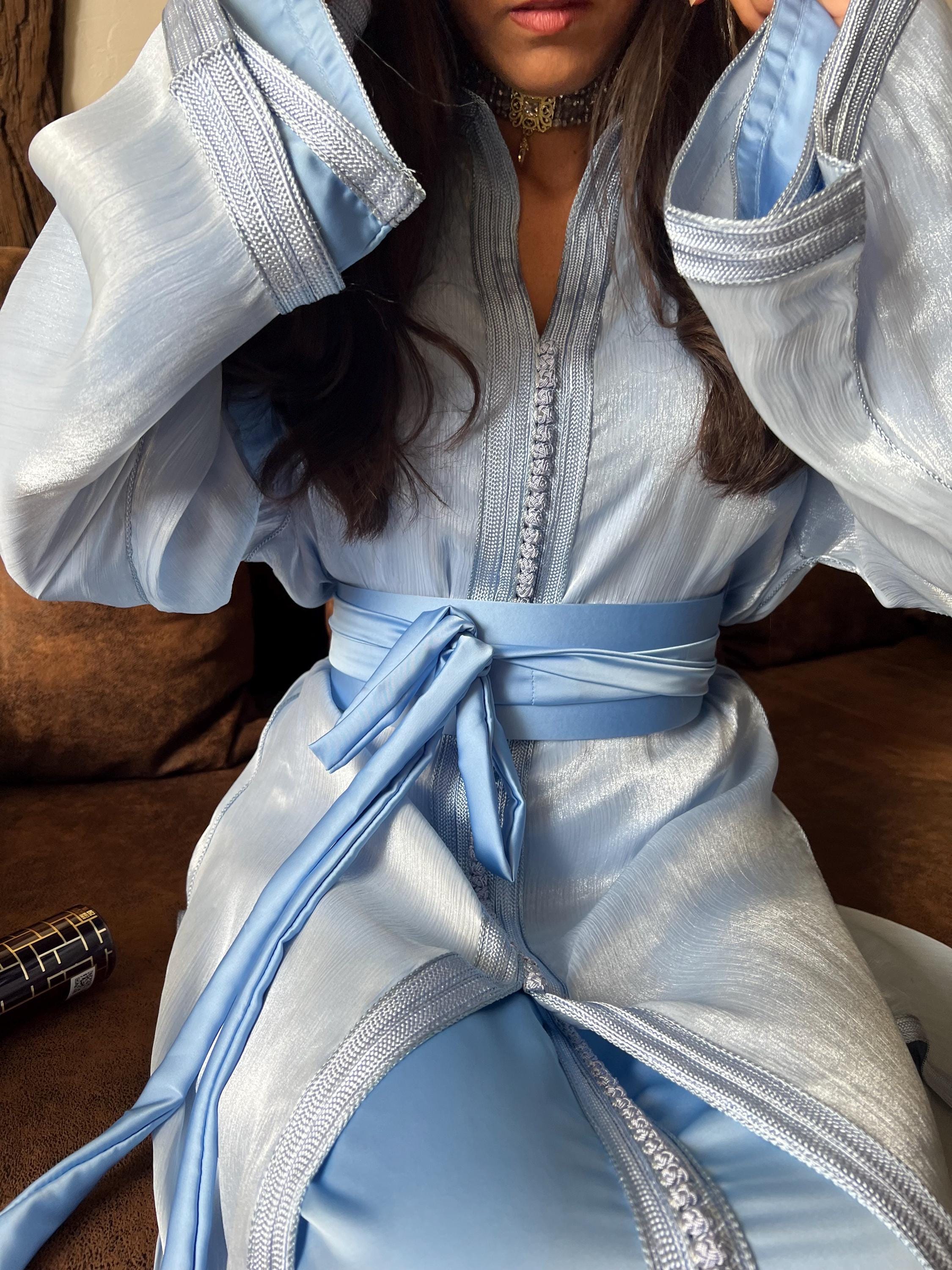 Ceinture en tissu satinée pour caftan tekchita