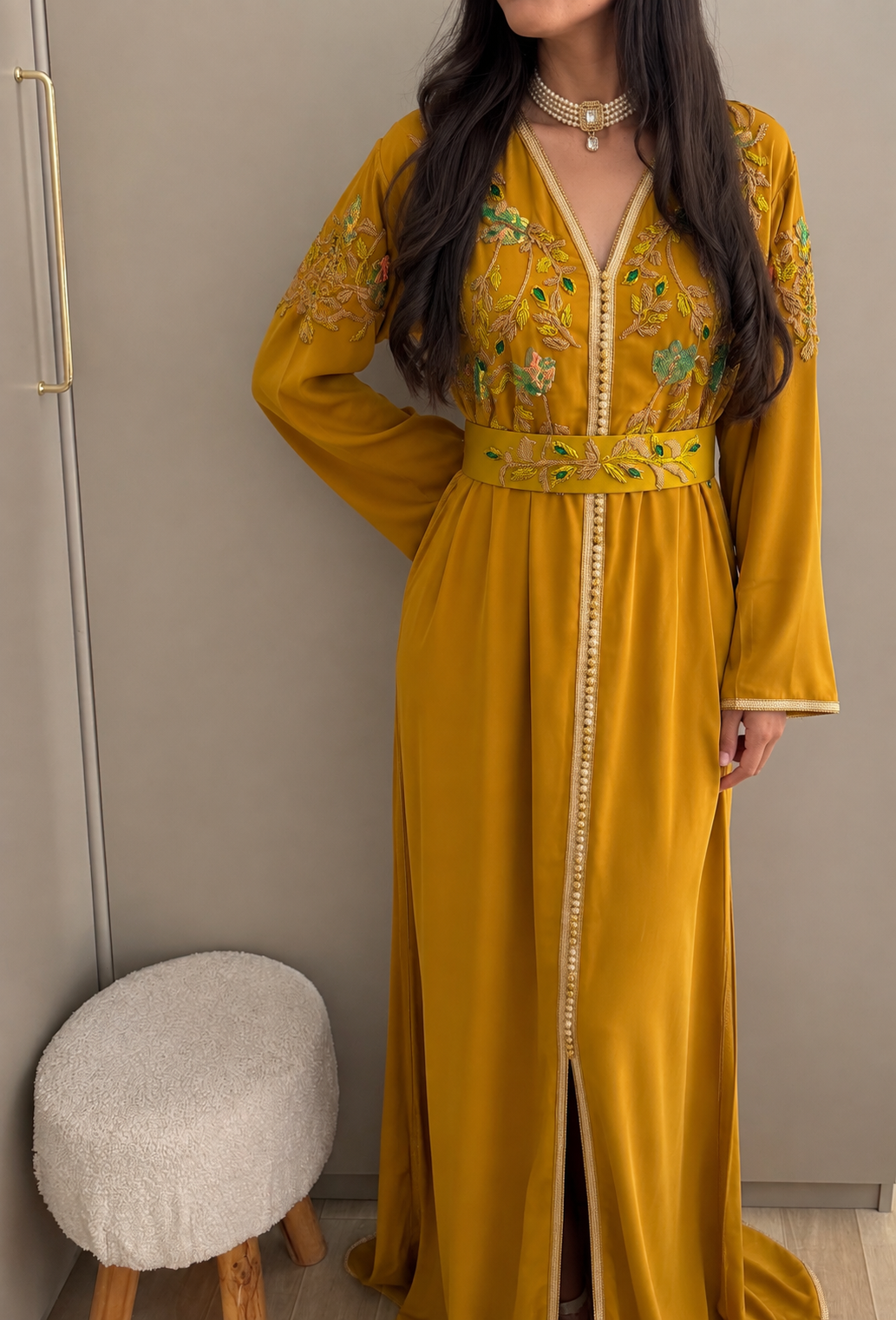Caftan Thuraya perlé