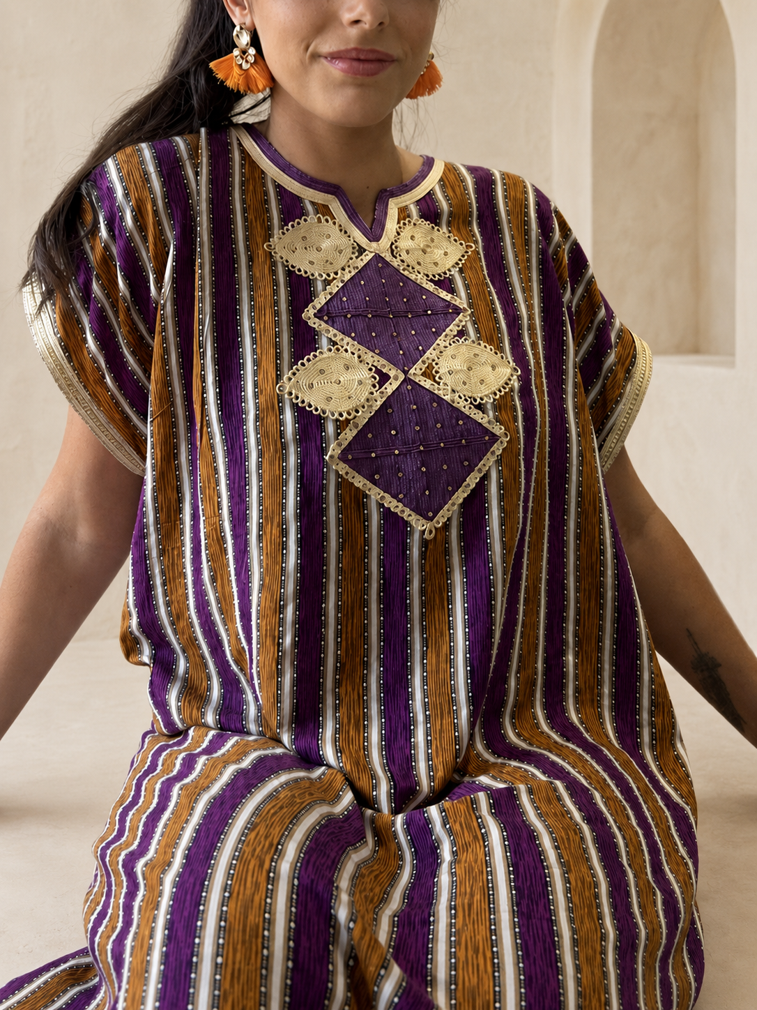Marrakesh Gandoura with Pattern