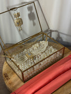 Caftan jewelry set - belt + earrings + choker necklace -