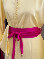 Satin fabric belt for caftan tekchita
