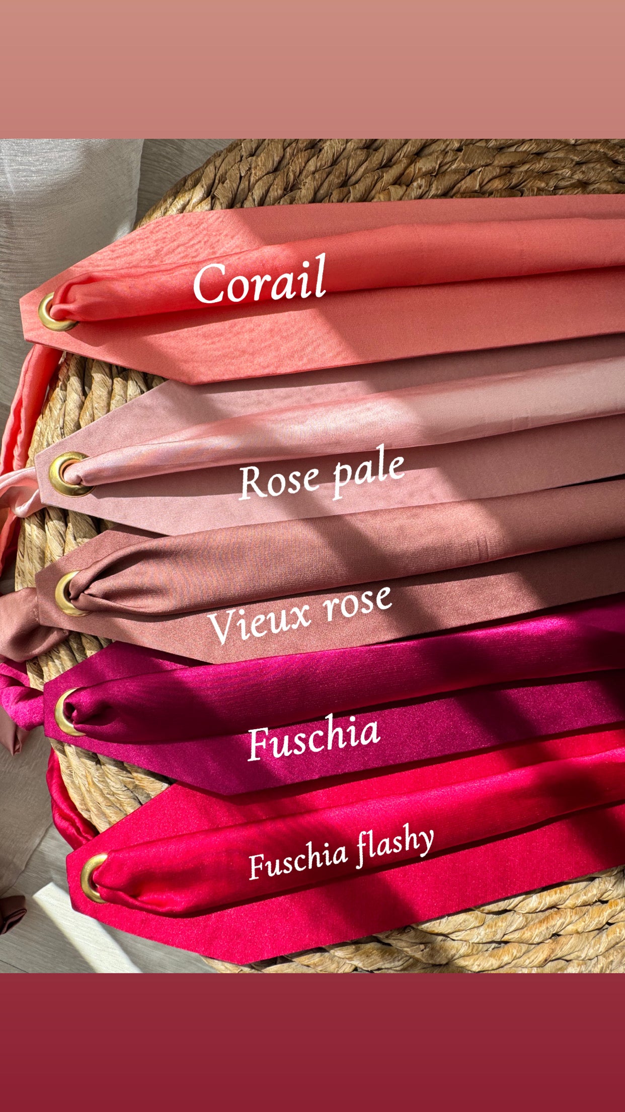 Ceinture en tissu satinée pour caftan tekchita