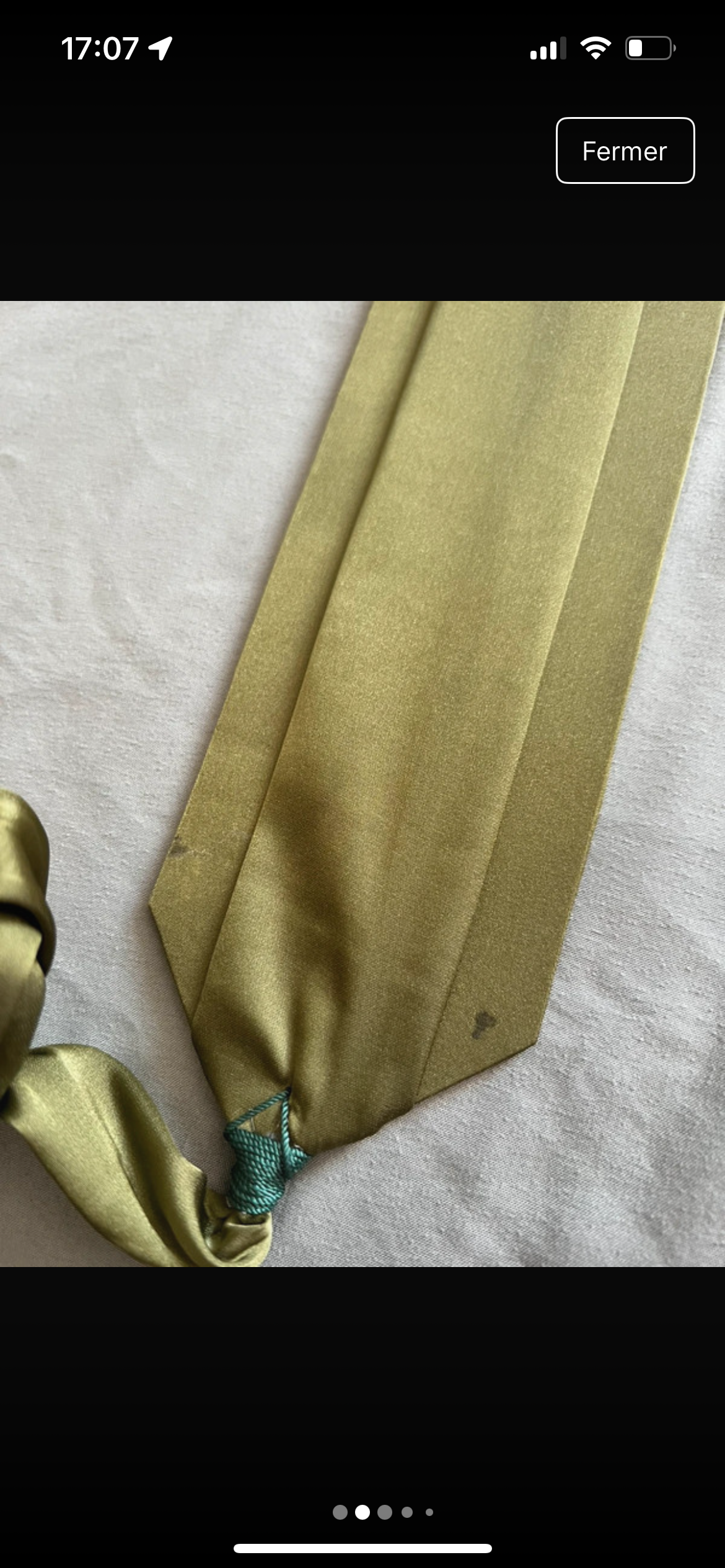 Ceinture tissu avec défaut