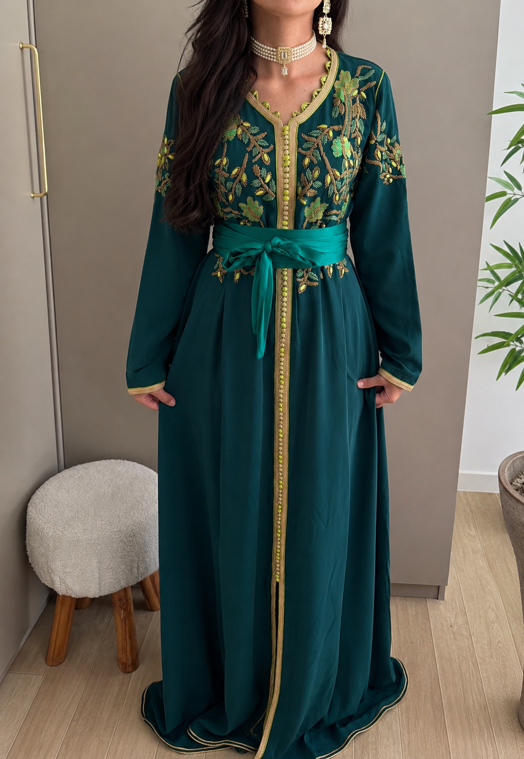 Caftan Thuraya perlé