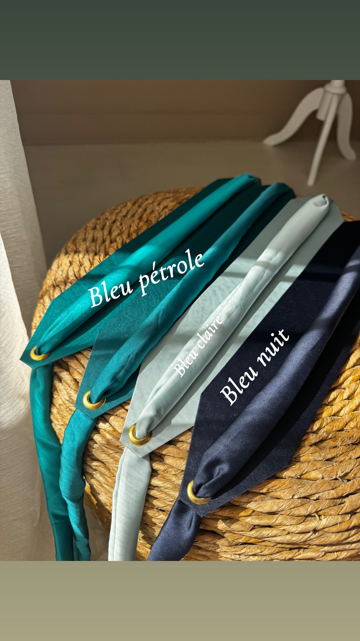 Ceinture en tissu satinée pour caftan tekchita