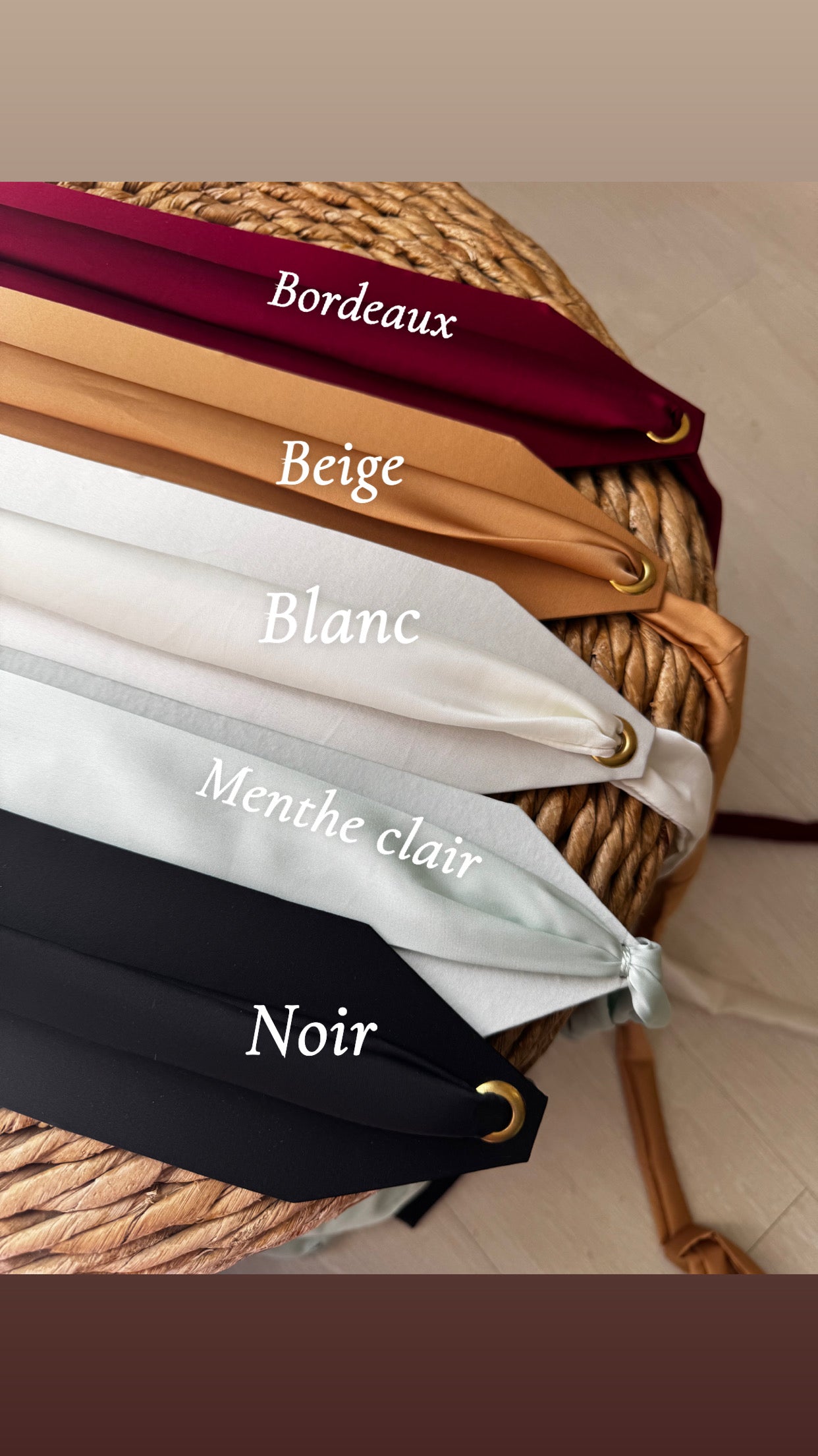 Ceinture en tissu satinée pour caftan tekchita