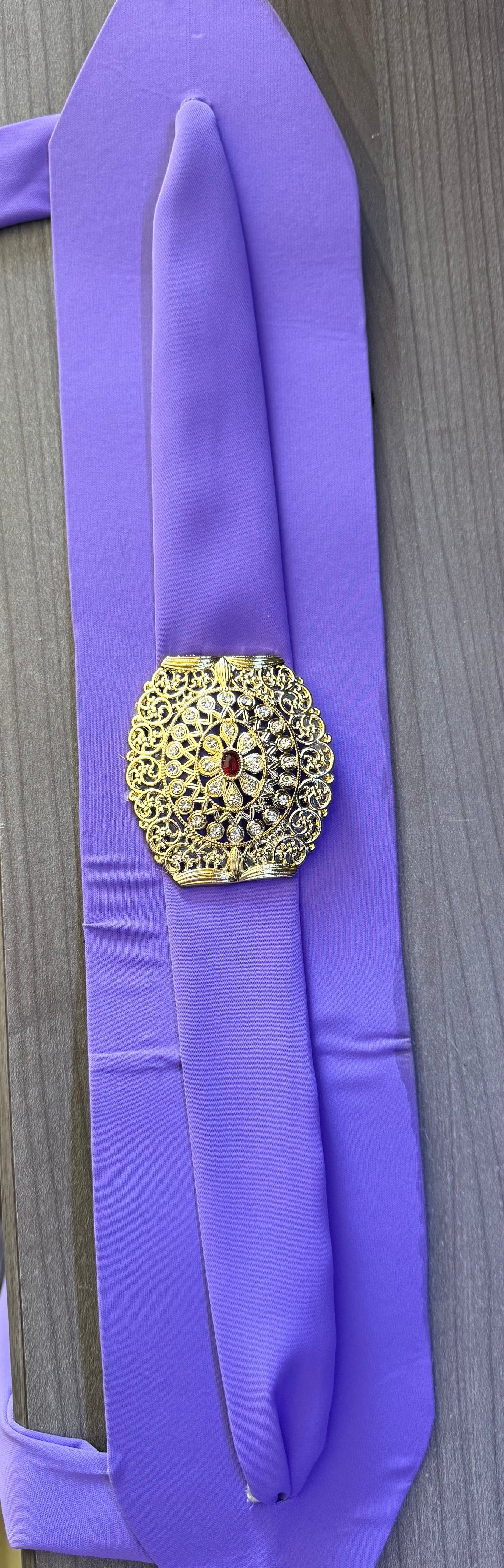 Caftan bicolore ceinture Défectueuse