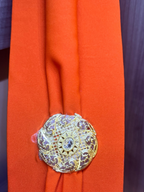 Two-tone caftan with defective belt
