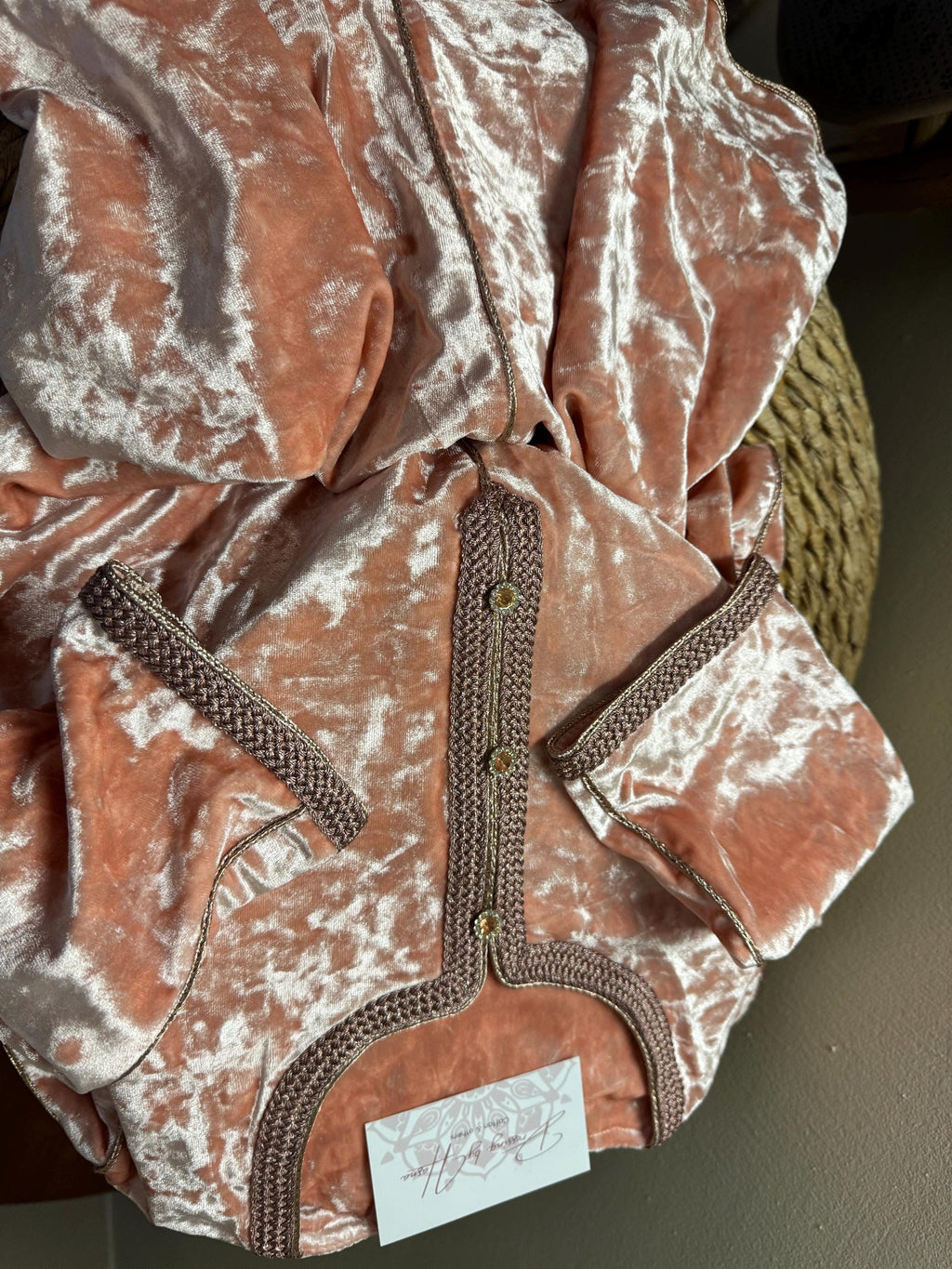 Caftan velours petite fille